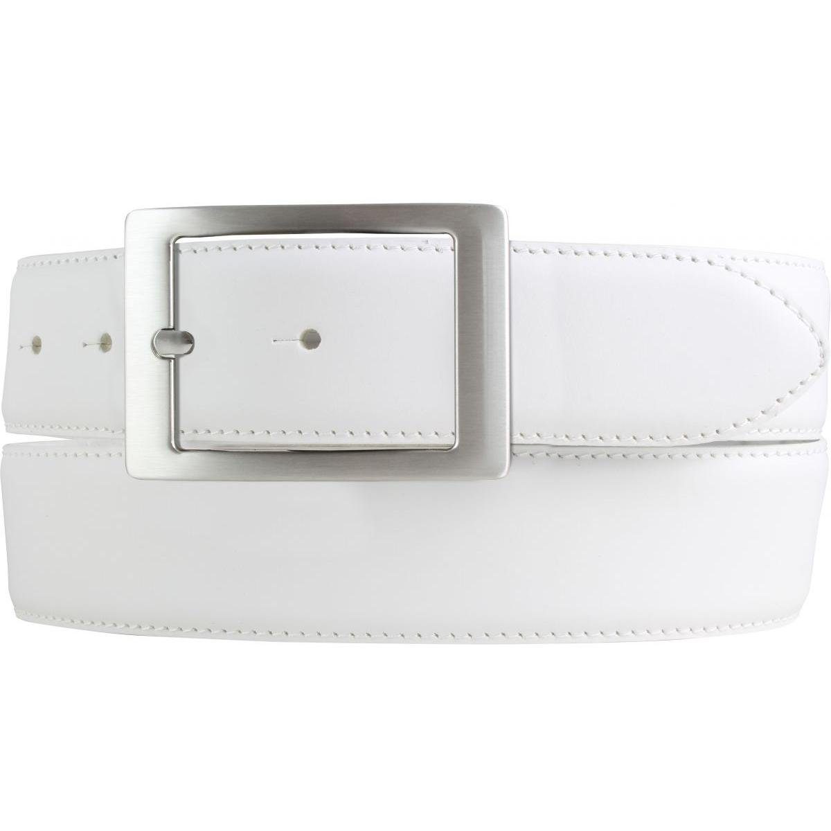 Harrys-Collection Jeansgürtel Herren - Vollrindleder Mit Altsilber Schnalle